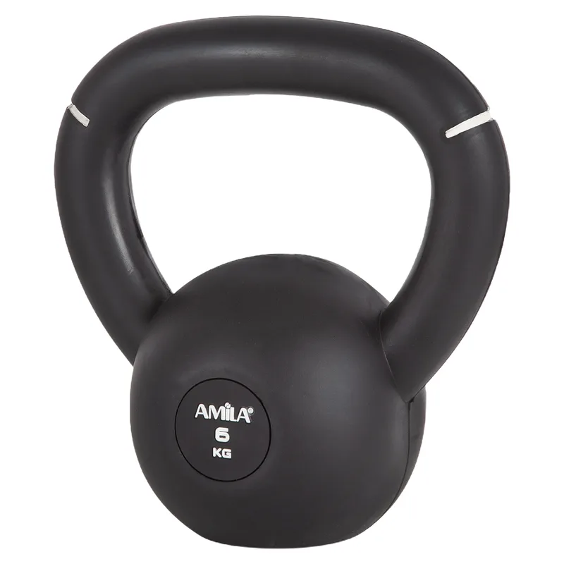 Kettlebell Original Rubber 6kg Μαύρο/Λευκό