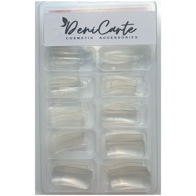 Deni Carte Long clear nail tips - transparent nail tips 100 pieces