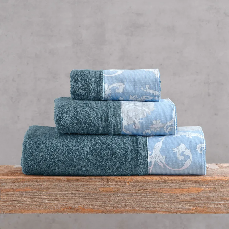 Πετσέτες Μπάνιου (Σετ 3τμχ) Rythmos Candince Denim-Blue 500gsm ΣΥΣΚΕΥΑΣΙΑ ΣΑΚΟΥΛΑ ΣΥΣΚΕΥΑΣΙΑ ΣΑΚΟΥΛΑ