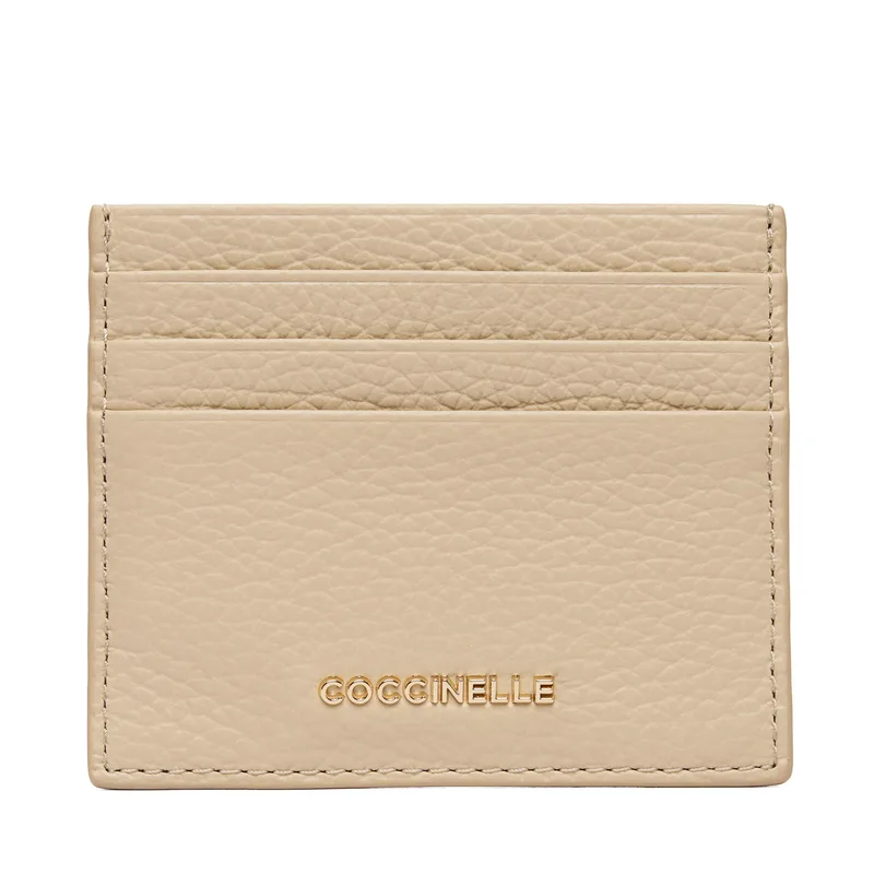 Θήκη πιστωτικών καρτών Coccinelle MW5 Metallic Soft E2 MW5 12 95 01 Μπεζ