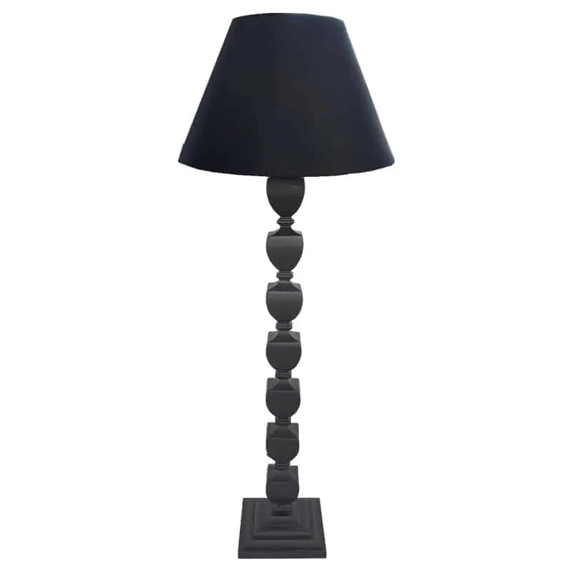 Φωτιστικό Επιδαπέδιο Ξύλινο Μαύρο 25x25x155εκ. Art Et Lumiere 21425 (Υλικό: Ξύλο, Χρώμα: Μαύρο) - Art Et Lumiere - lumiere_21425
