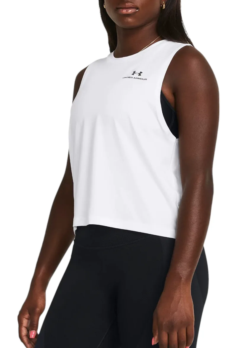 Μπλούζα Αμάνικη Under Armour Rush Energy Crop 1383654-100 Γυναικείο