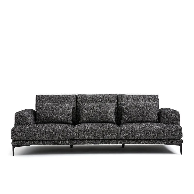 Καναπές με μπουκλέ ταπετσαρία Μ105xΠ217xΥ83cm