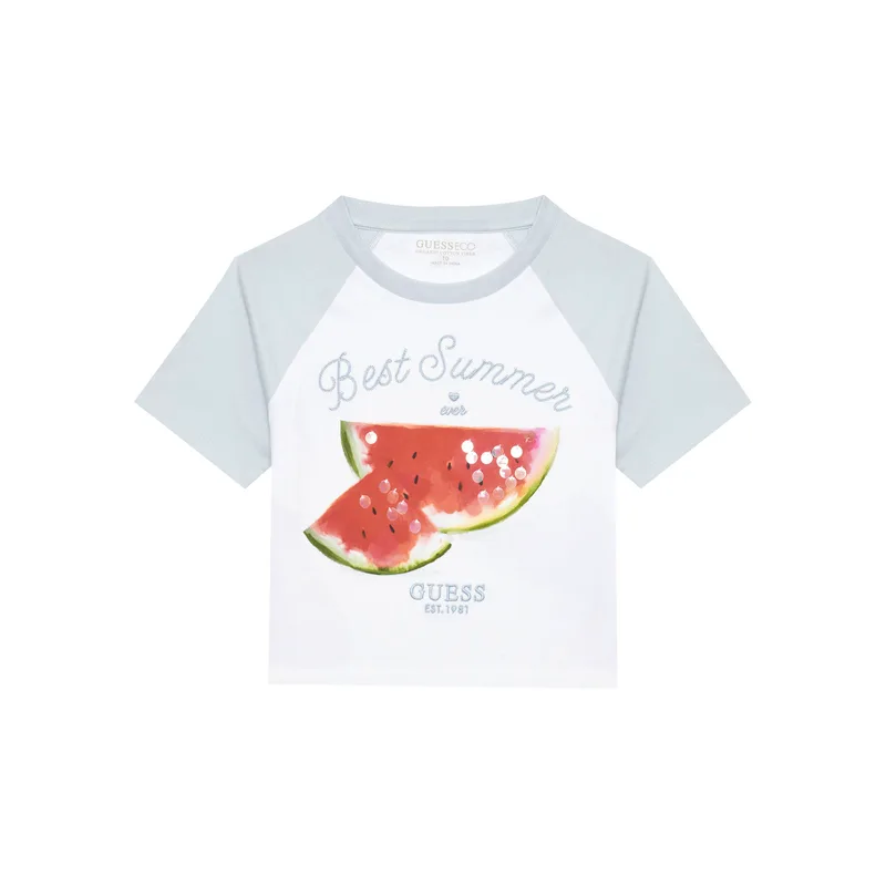 Guess T-Shirt J5GI06 K8HM4 Λευκό Boxy Fit