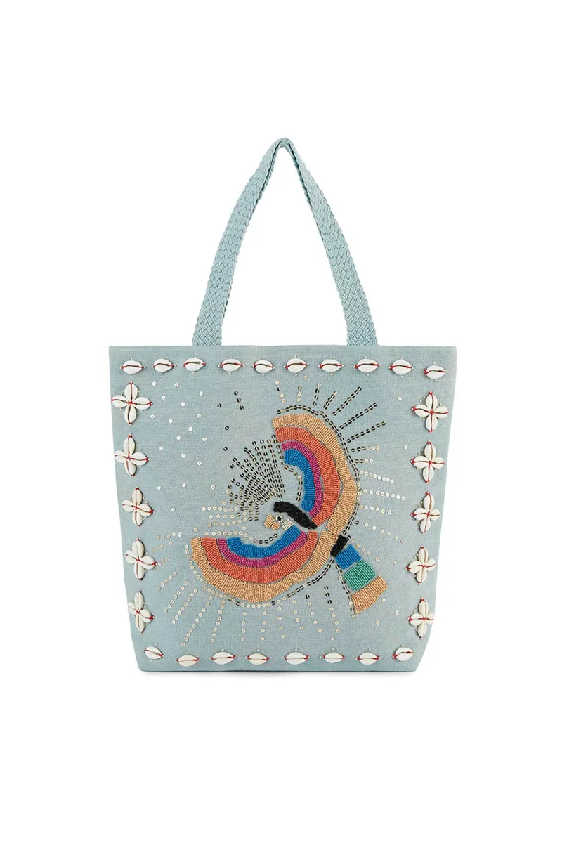 Wild Paris γυναικεία τσάντα ώμου με κέντημα "Irwin" - IRWIN/SACS/SS26 Γαλάζιο