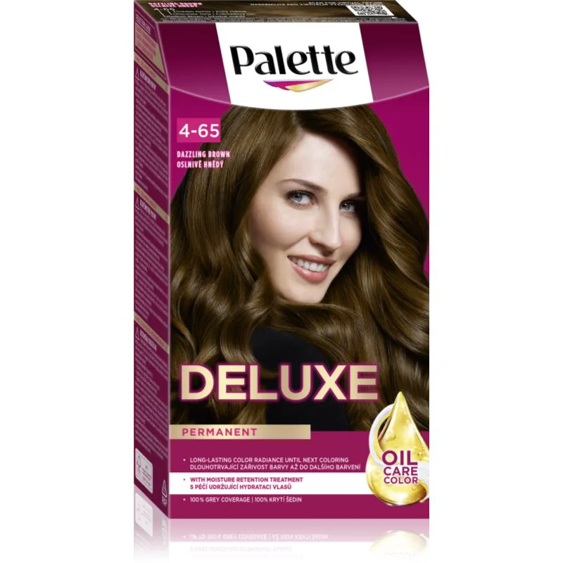 Schwarzkopf Palette Deluxe μόνιμη βαφή μαλλιών απόχρωση 4-65 Dazzling Brown 1 τμχ