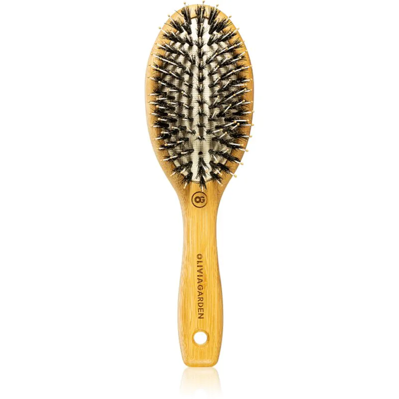 Olivia Garden Bamboo Touch επίπεδη βούρτσα για μαλλιά και το δέρμα του τριχωτού της κεφαλής S 1 τμχ