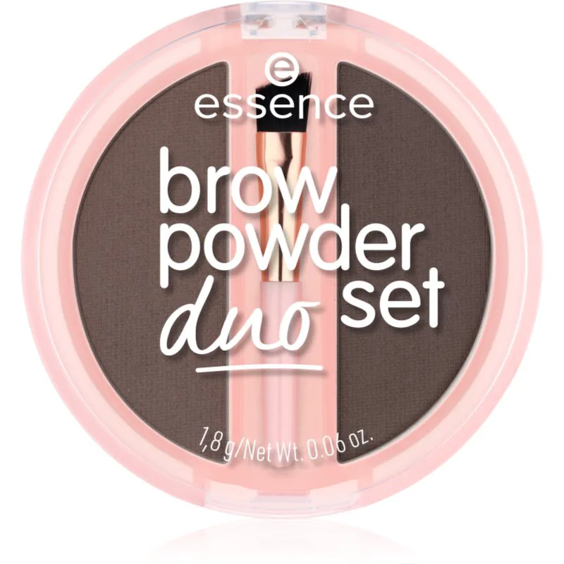 essence Brow Powder Duo σετ για τα φρύδια απόχρωση 03 Dark 1.8 γρ