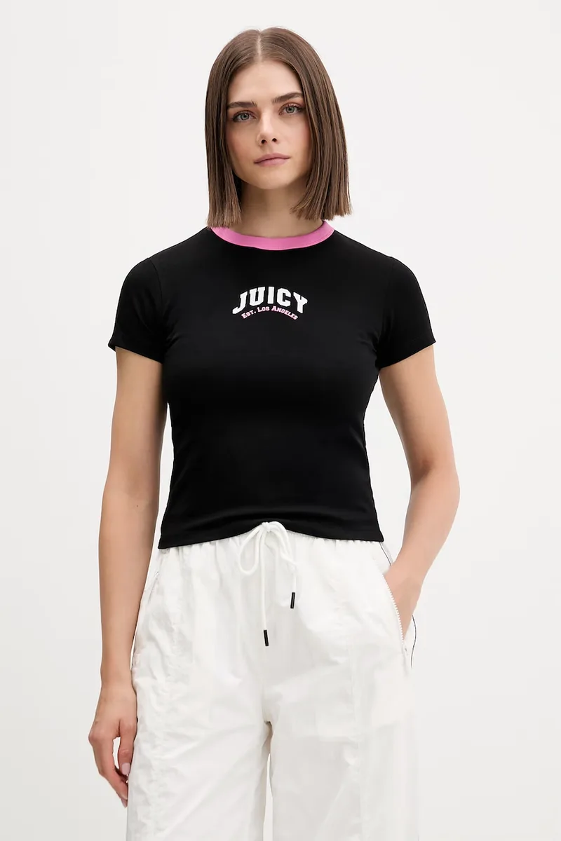 Juicy Couture t-shirt γυναικείο με βαμβάκι RINGER TSHIRT