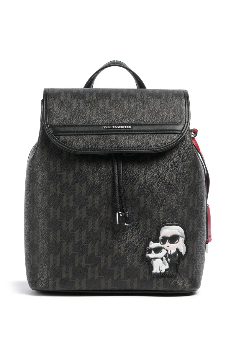 Karl Lagerfeld γυναικείο backpack "Ikon Monogram Small" - B1W30021 Καφέ Σκούρο