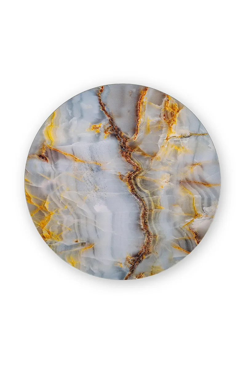 Coincasa πλαστική πιατέλα σερβιρίσματος με marble effect 33 cm - 007240506 Γκρι