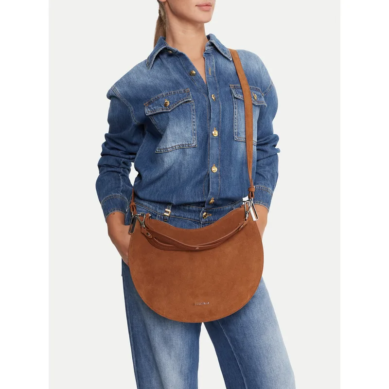 Τσάντα Coccinelle QKG Coccinellesunup Suede E1 QKG 13 02 01 Καφέ