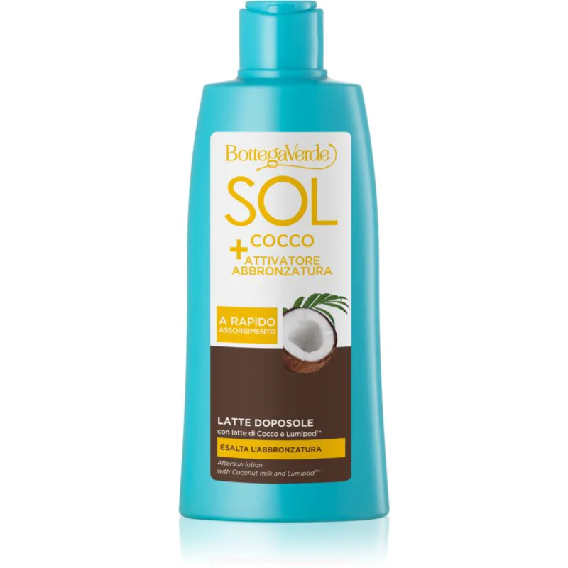 Bottega Πράσινο Sol Cocco ενυδατικό γαλάκτωμα σώματος για υποστήριξη μαυρίσματος 200 ml
