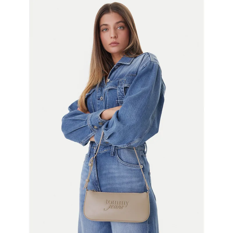 Τσάντα Tommy Jeans Tjw Must Shoulder Bag AW0AW18449 Μπεζ
