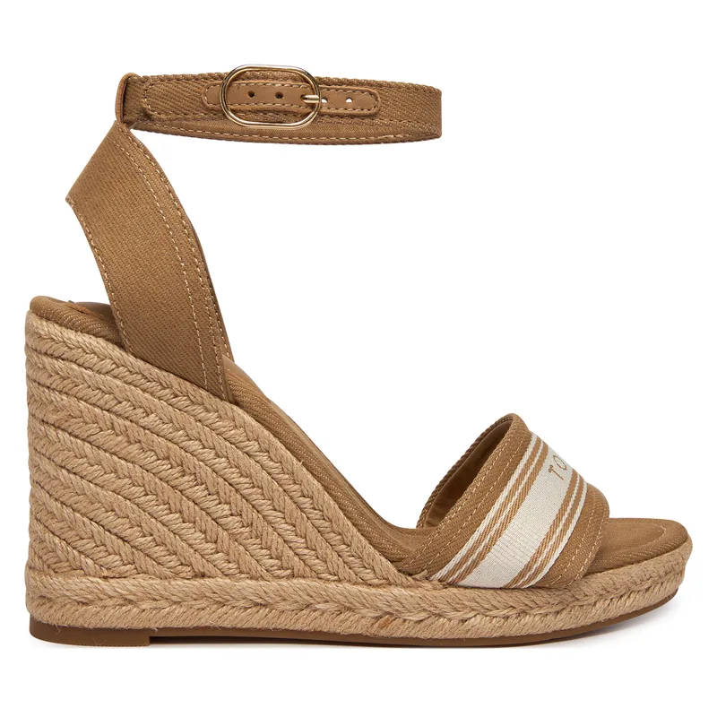 Εσπαντρίγιες Tommy Hilfiger High Wedge Espad Webbing FW0FW09342 Μπεζ