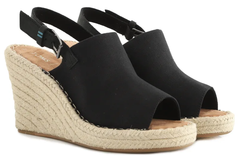 Πλατφόρμες TOMS Monica Wedge 10013451-BLACK Γυναικείο