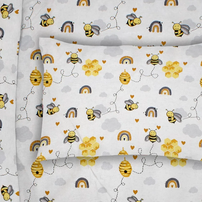 Παιδική Μαξιλαροθήκη Dimcol Honey Bee 545 50x70