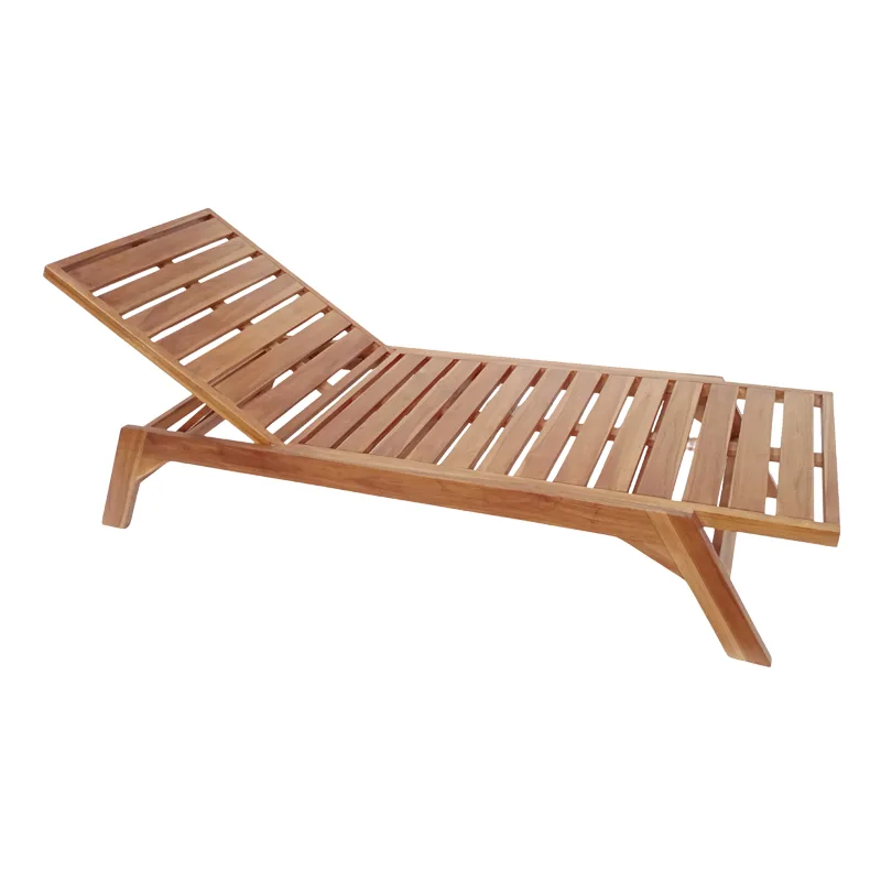Ξαπλώστρα Melop pakoworld teak ξύλο σε φυσική απόχρωση 200x70x35εκ (Σετ 2 Τεμάχια) - PAKO WORLD - 343-000014