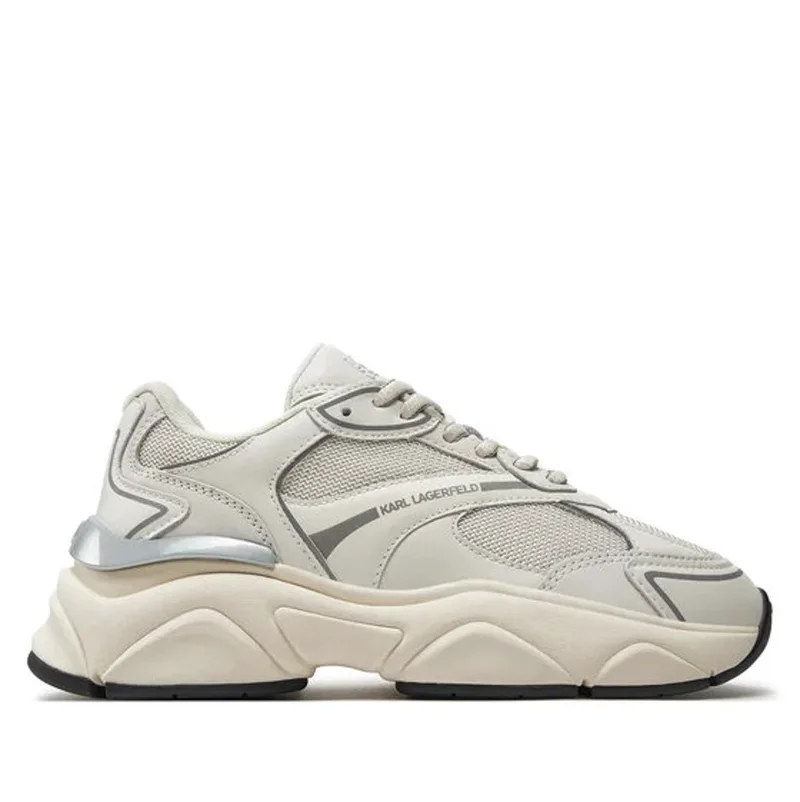 Γυναικεία Δερμάτινα Runner Sneakers Λευκά Karl Lagerfeld KL65624-411 WHITE