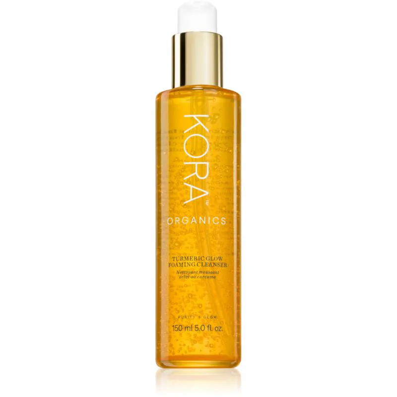 KORA Organics Turmeric Glow Foaming Cleanser καθαριστικός αφρός για το πρόσωπο 150 ml