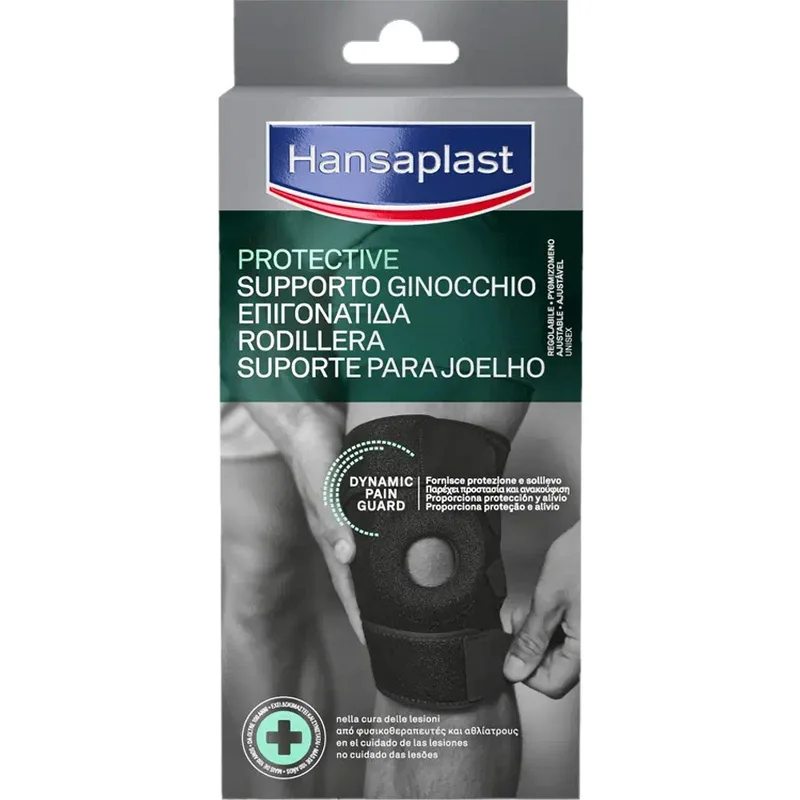 Hansaplast Sport Adjustable Knee Support Ρυθμιζόμενη Επιγονατίδα που Βοηθά στην Ανακούφιση Αδύναμων ή με Πόνο Γονάτων One Size 1 Τεμάχιο
