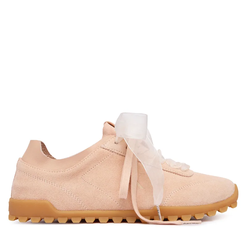 Αθλητικά Calvin Klein Low Profile Run Mg Sue Db Laces HW0HW03150 Ανοιχτό ροζ