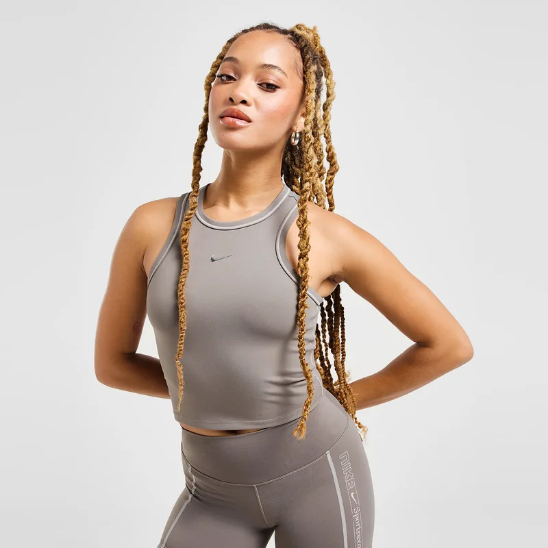 Nike Training Swoosh Crop Γυναικεία Αμάνικη Μπλούζα (9000209912_82511)