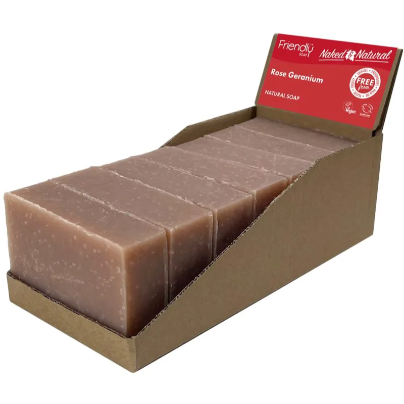 Friendly Soap Natural Soap Rose Geranium φυσικό σαπούνι 7x95 γρ