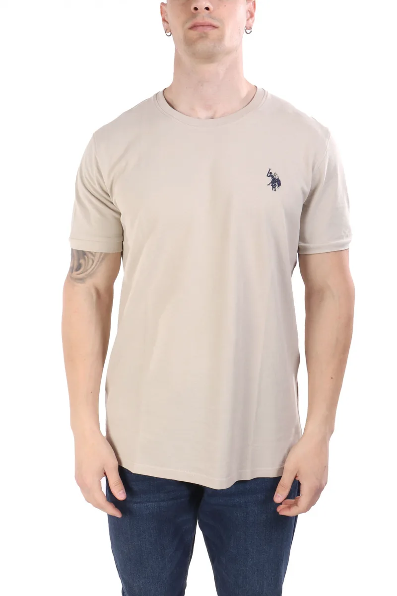 U.S.POLO ASSN T-SHIRT CREW NECK LOGO BREN ΜΠΕΖ