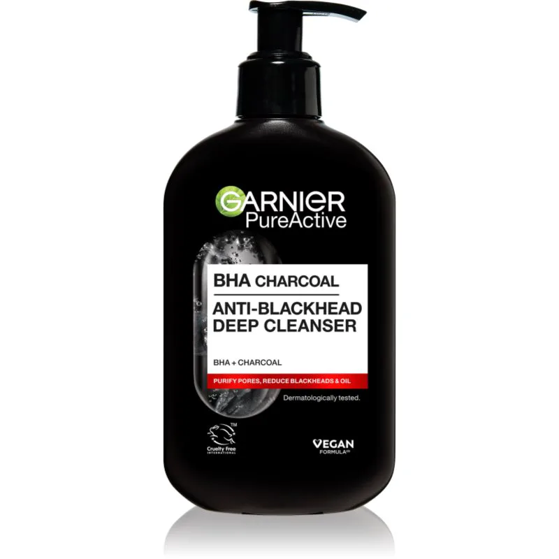 Garnier Pure Active Charcoal τζελ καθαρισμού κατά των μαύρων κουκίδων 250 ml