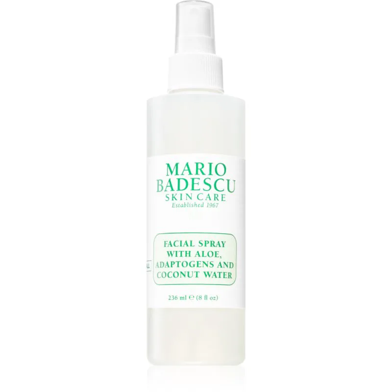 Mario Badescu Facial Spray with Aloe, Adaptogens and Coconut Water αναζωογονητική ομίχλη για κανονική έως ξηρή επιδερμίδα 236 ml