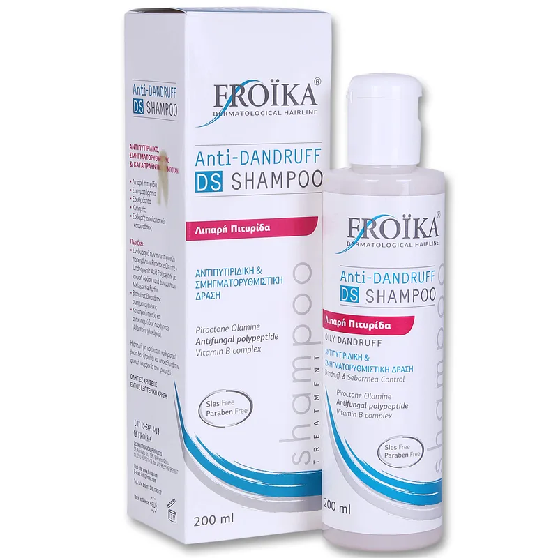 Froika Anti Dandruff Ds Shampoo Πεπτιδιακό Σαμπουάν Κατά Της Λιπαρής Πιτυρίδας και της Σμηγματόροιας 200ml