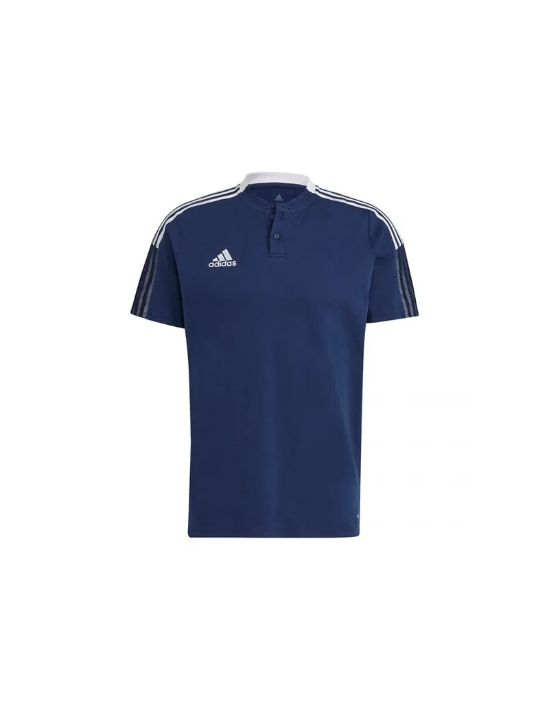 Adidas Tiro 21 Ανδρική Μπλούζα με Κουμπιά Κοντομάνικη Navy Μπλε GH4462