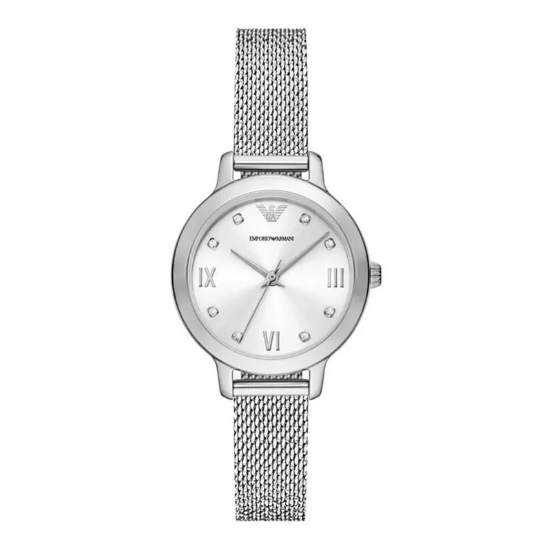 EMPORIO ARMANI Cleo Crystals Silver Ladies Watch AR11584