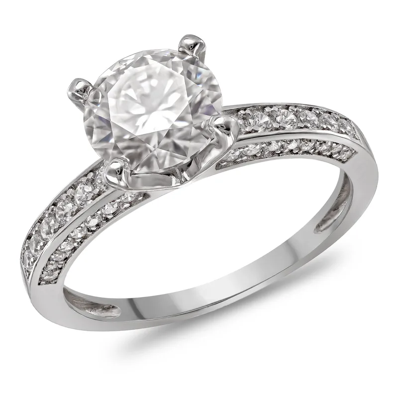 Δαχτυλίδι Moνόπετρο με Moissanite Diamonds από Ασήμι DX2729