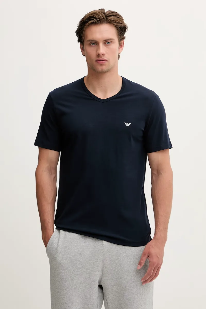Emporio Armani Underwear t-shirt basic ανδρικός βαμβακερός με ελαστάν 2-pack