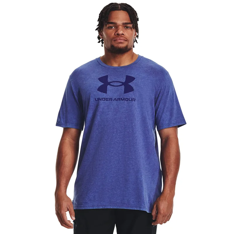 T-shirt Under Armour Wash Tonal Sportstyle Ss Blue L