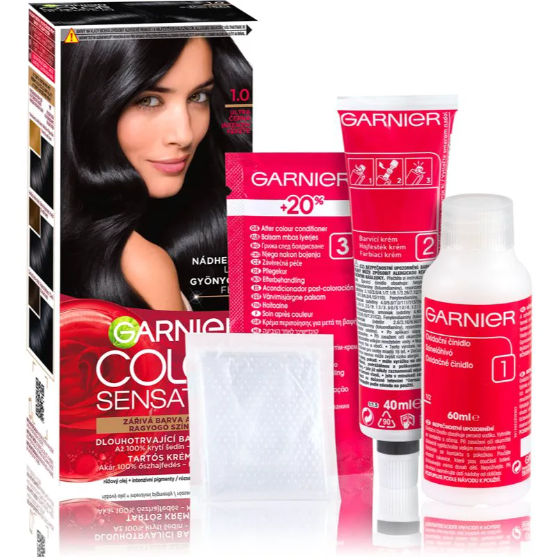 Garnier Color Sensation βαφή μαλλιών απόχρωση 1.0 Onyx Black 1 τμχ