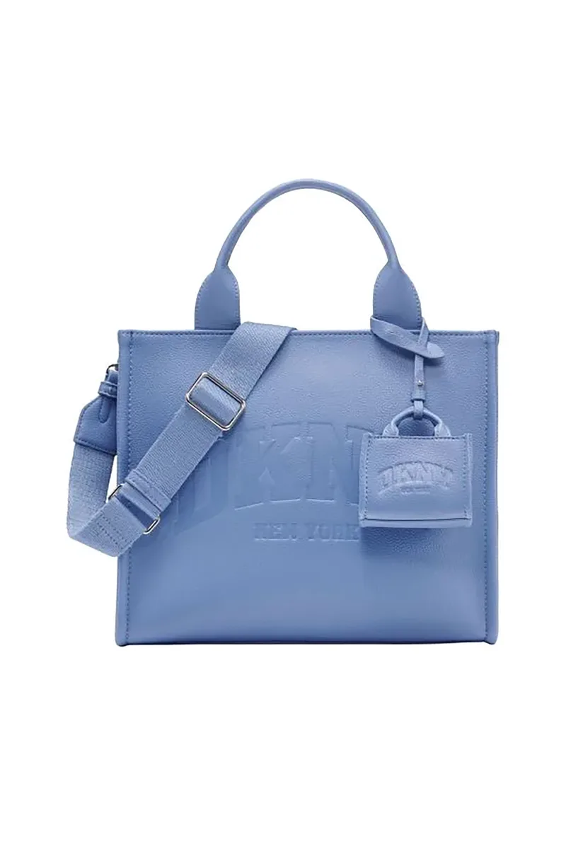 DKNY γυναικεία τσάντα χειρός με ανάγλυφο λογότυπο "Hadlee" - R53AAR57 Μπλε