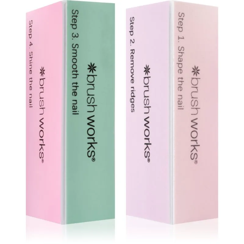 Brushworks Pastel Buffing Blocks λίμα για γυάλισμα νυχιών τεσσάρων όψεων