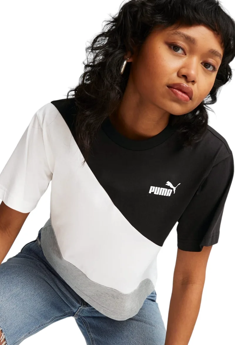 Μπλούζα Κοντομάνικη Puma Power Cat Cropped 676011-01 Γυναικείο