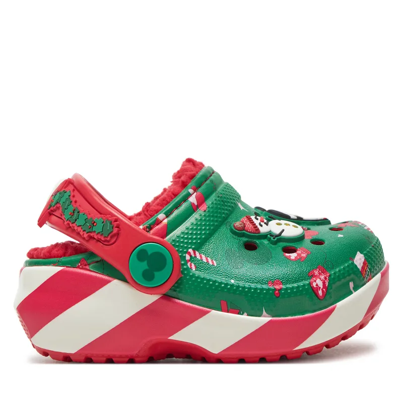 Παντόφλες Crocs Classic Mickey Xmass Lined Clog T 210815 Πράσινο