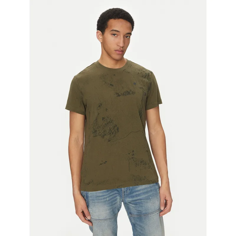 G-Star Raw T-Shirt Wash D25973-C338 H343 Πράσινο Regular Fit