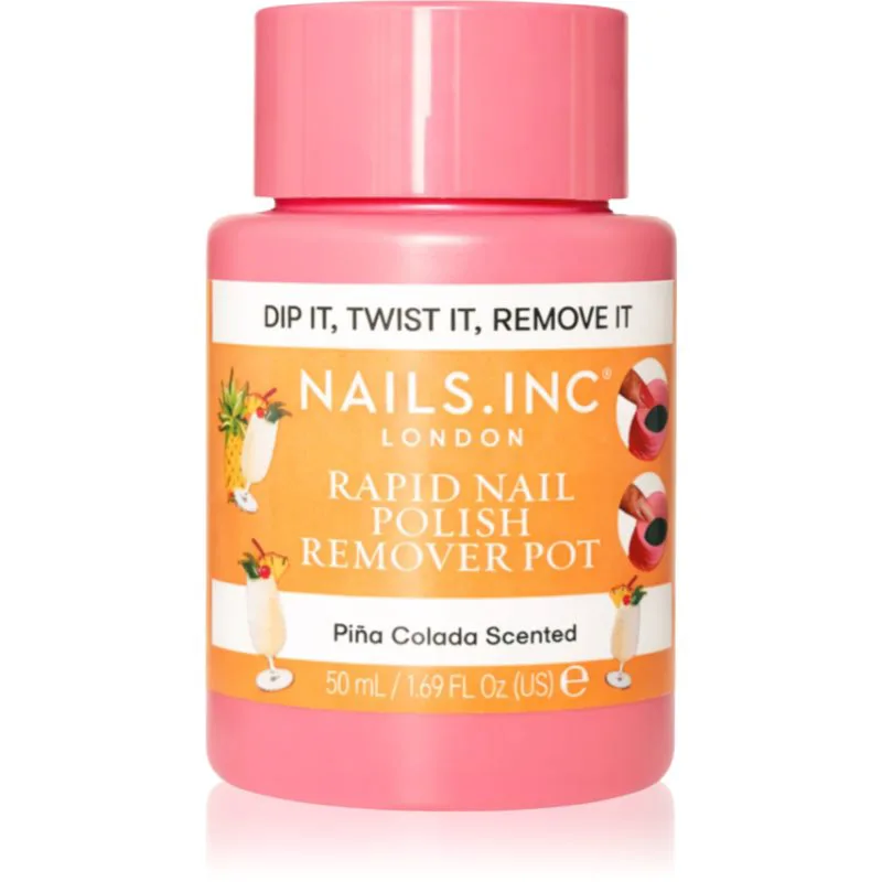 Nails Inc. Rapid Nail Polish Remover Pot Pina Colada Scented ασετόν για τα νύχια 50 ml