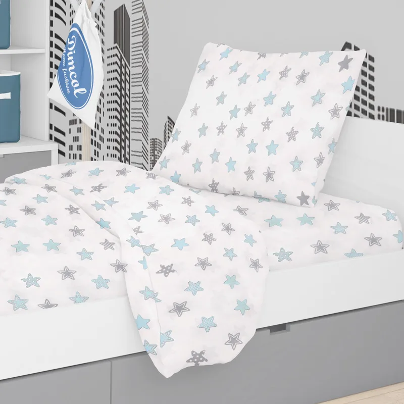 Μαξιλαροθήκη 50x70 Dimcol Star 104 Blue 50x70