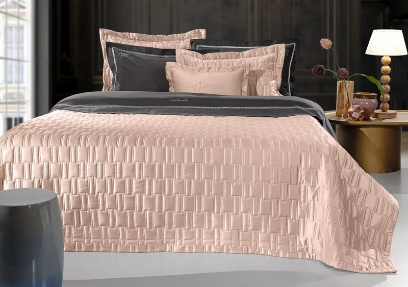 Σετ Κουβερλί King Size 3 Τεμαχίων Guy Laroche Brick Old Ροζ 240x250