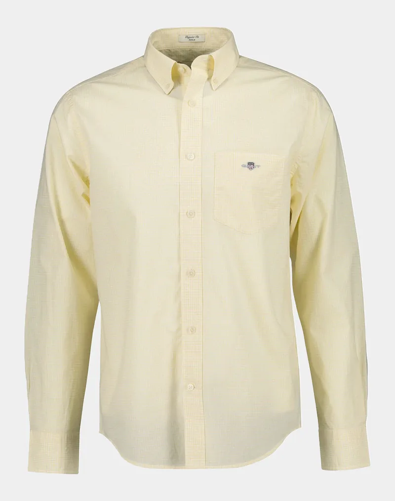 GANT ΠΟΥΚΑΜΙΣΟ ΜΜ REG CLASSIC POPLIN GINGHAM SHIRT 3G3000150-713 LightYellow