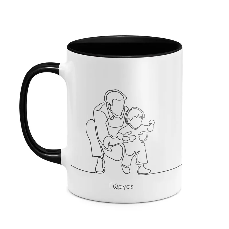 Minimal Father - Κούπα - Μαύρο - Απλή