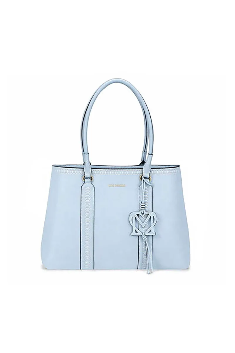 Love Moschino γυναικεία τσάντα ώμου με μεταλλικό λογότυπο - JC4089PP1OLI0 Γαλάζιο