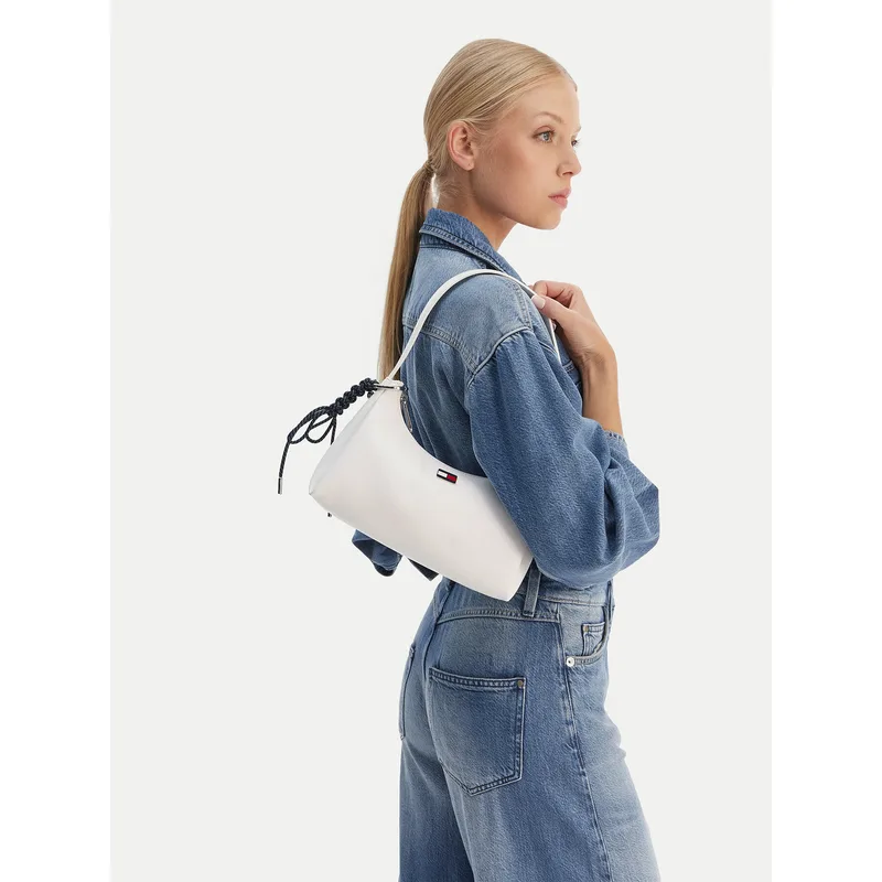 Τσάντα Tommy Jeans Tjw City Charm Shoulder Bag AW0AW18458 Λευκό